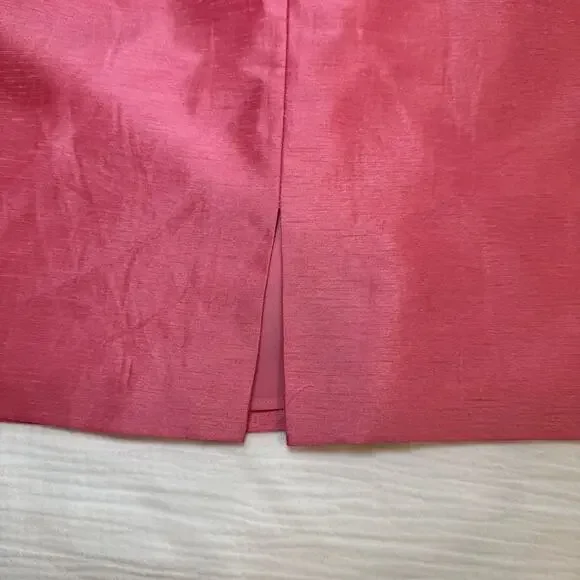 Alice + Olivia Toni Paper-Bag Skirt Satin Pink Women’s 8 Pencil Office Barbie - Picture 12 of 16